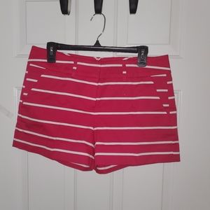 Pink and white shorts